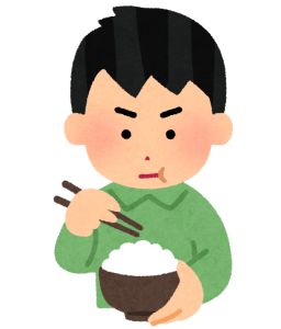 食事をする男性